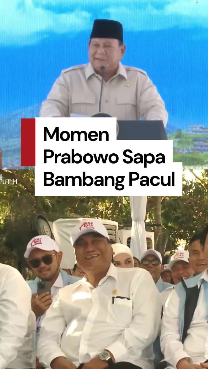 Video Prabowo Sapa Bambang Pacul di Peluncuran Kopdes: Korea Bukan?