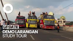  Video: Bus-bus Pendemo Sekat Akses ke Flyover Pasupati