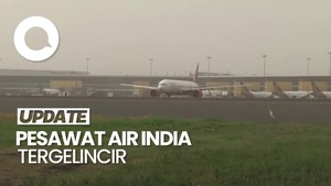 Video: Pesawat Air India Tergelincir di Mumbai, Landasan Pacu Sempat Ditutup