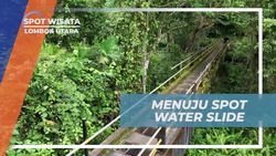 Berpetualang ke Spot Water Slide Alami dan Memacu Adrenalin di Sendang Gile, Lombok Utara 