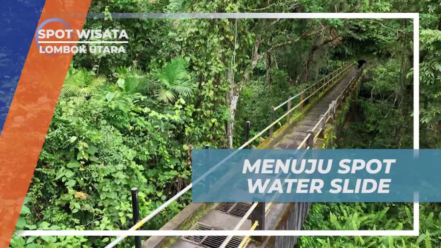 Berpetualang ke Spot Water Slide Alami dan Memacu Adrenalin di Sendang Gile, Lombok Utara 