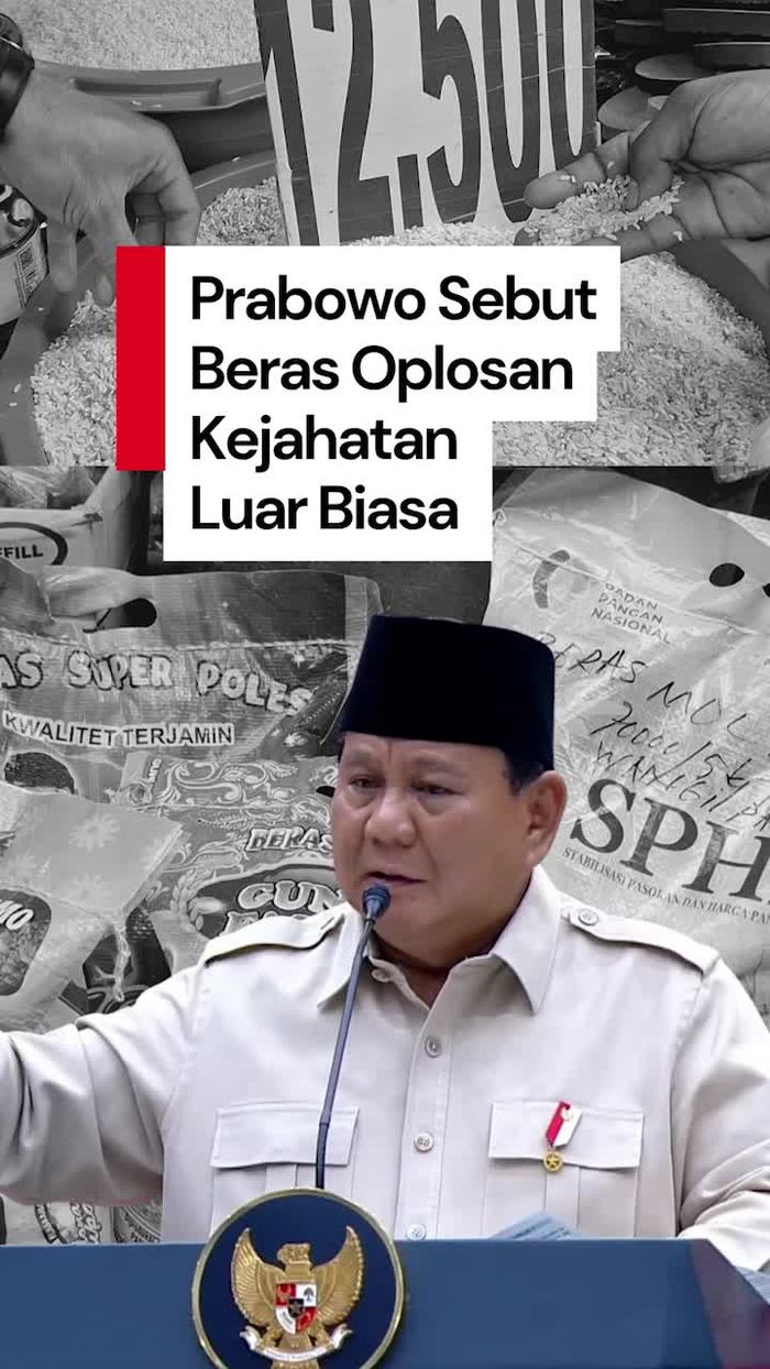 Video Prabowo soal Beras Oplosan: Rakyat Rugi Rp 100 Triliun Tiap Tahun!