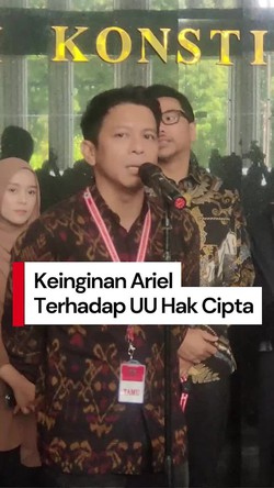 Video: Ariel Bicara Tujuan Pengajuan Uji Materi UU Hak Cipta di MK