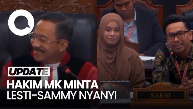 Video: Momen Lesti-Sammy Diminta Nyanyi dalam Sidang Uji Materiil di MK