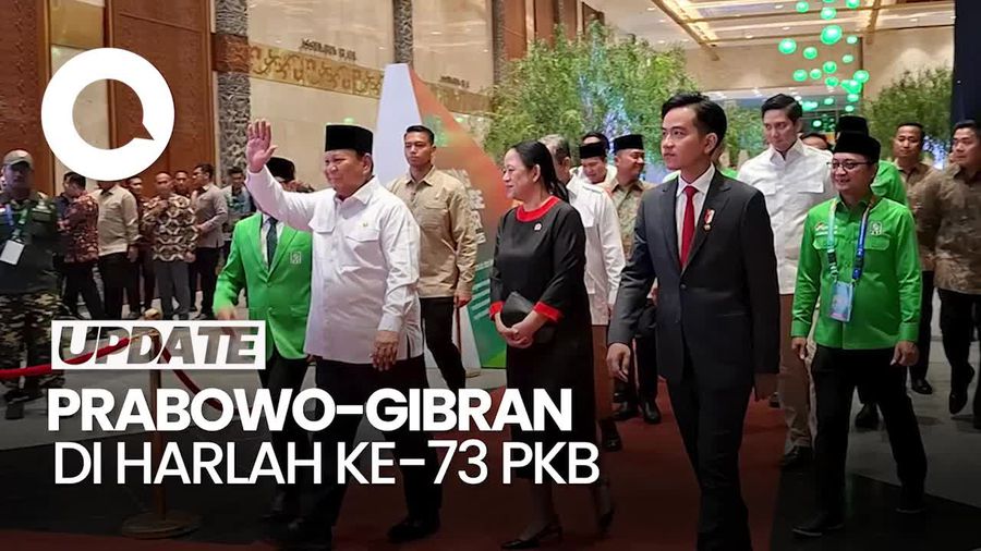 Video Prabowo-Gibran Hadiri Harlah Ke-27 PKB di JCC