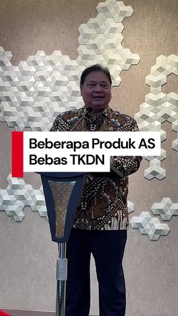 Video: Airlangga Ungkap Produk AS yang Bebas TKDN
