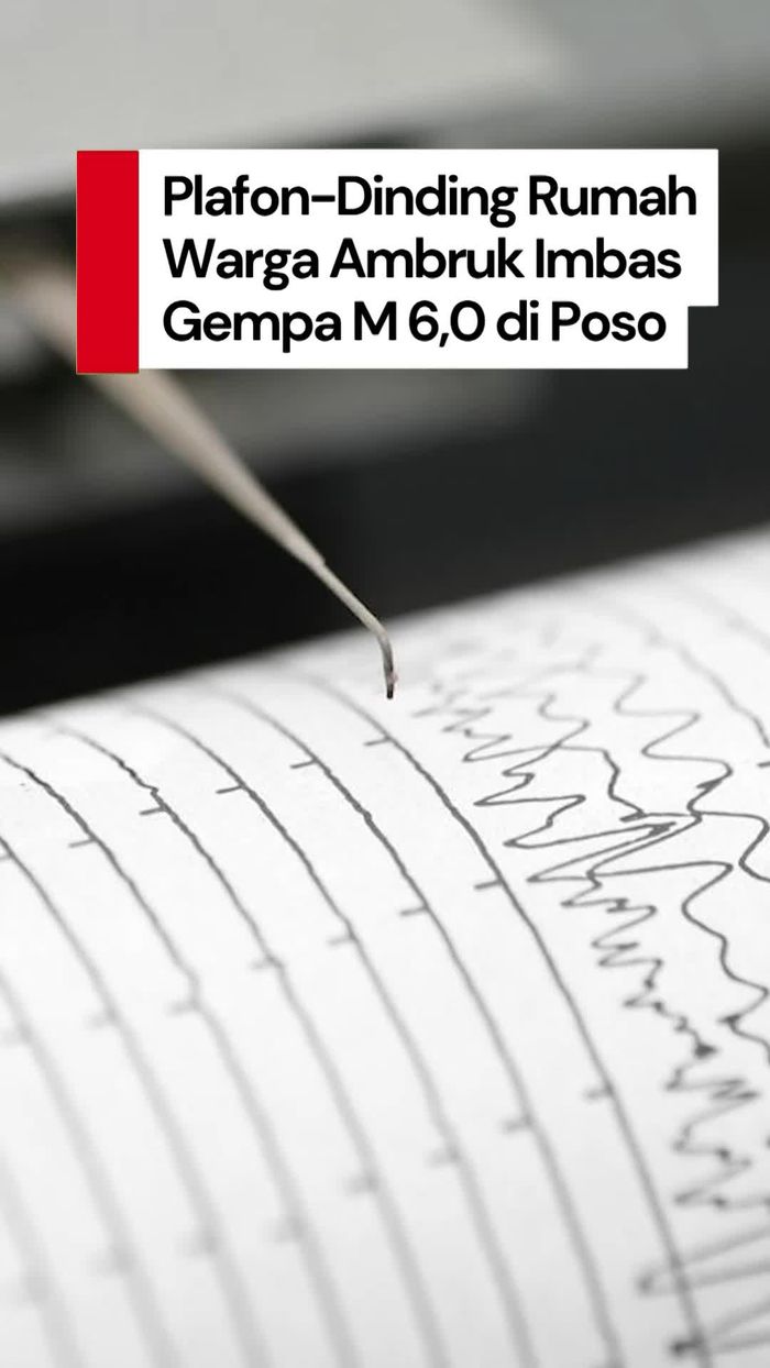 Video Plafon-Dinding Rumah Warga Ambruk Imbas Gempa M 6,0 di Poso