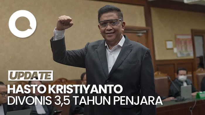 Video Ekspresi Hasto Kristiyanto Divonis 3,5 Tahun Bui