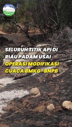 Video: Modifikasi Cuaca BMKG-BNPB Sukses Padamkan Seluruh Titik Api di Riau