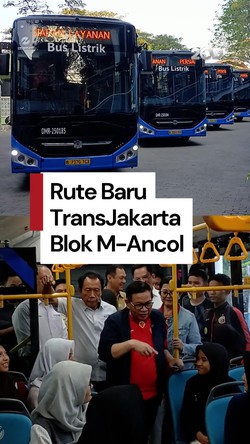 Video: Bus Listrik Rute TransJakarta Blok M-Ancol Resmi Beroperasi!
