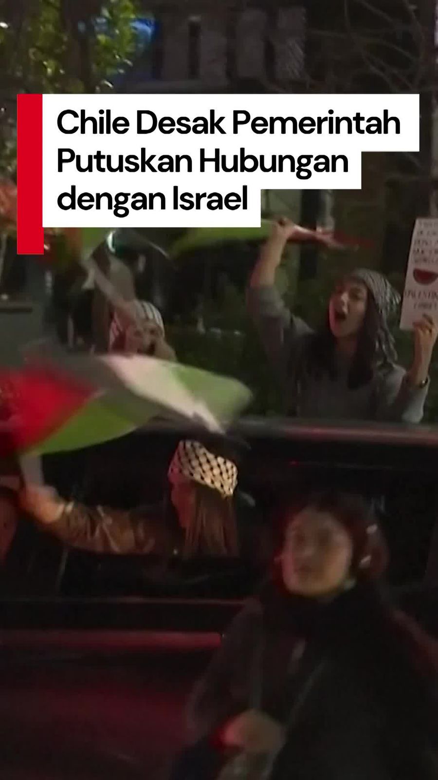 Video: Aksi Pro Palestina Desak Pemerintah Chile Putus Hubungan dengan Israel