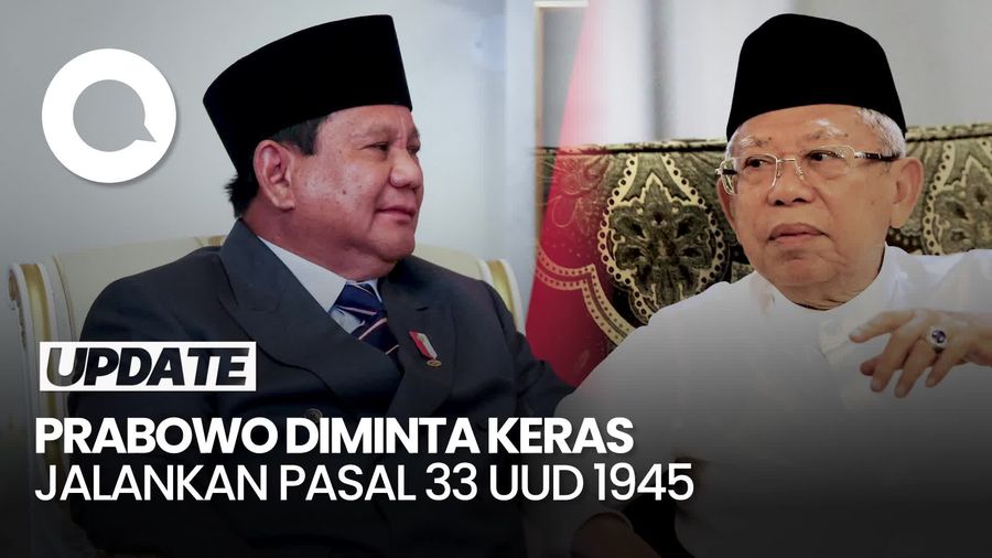 Video: Maruf Amin Sebut Prabowo Harus Keras Jalankan Pasal 33 UUD 1945
