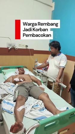 Video: Sadis! Warga Rembang Dibacok OTK
