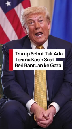 Video Trump: Kita Beri USD 60 Juta untuk Makanan di Gaza, Tapi Tak Diakui