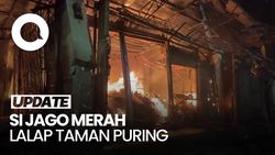 Video: Momen Pedagang Pasar Taman Puring Selamatkan Barang dari Kebakaran