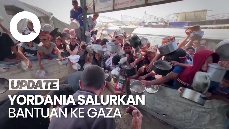 Video: Momen Yordania Salurkan Bantuan ke Gaza Lewat Jalur Udara