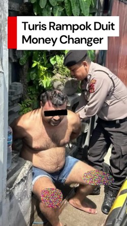 Video: WN Azerbaijan Ditangkap Warga Usai Curi Duit Money Changer di Bali