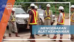 Menggunakan Alat Pelindung Diri Sebelum Masuk ke Area Tambang di Kalimantan  