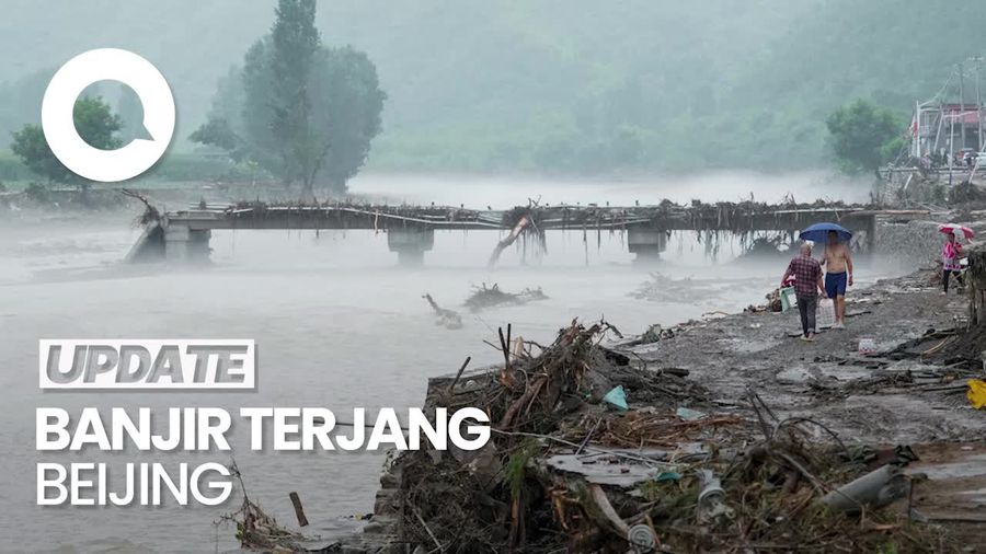 Video: Banjir Terjang Beijing China, 30 Orang Tewas