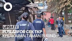 Video Puslabfor Polri Olah TKP Kebakaran Pasar Taman Puring