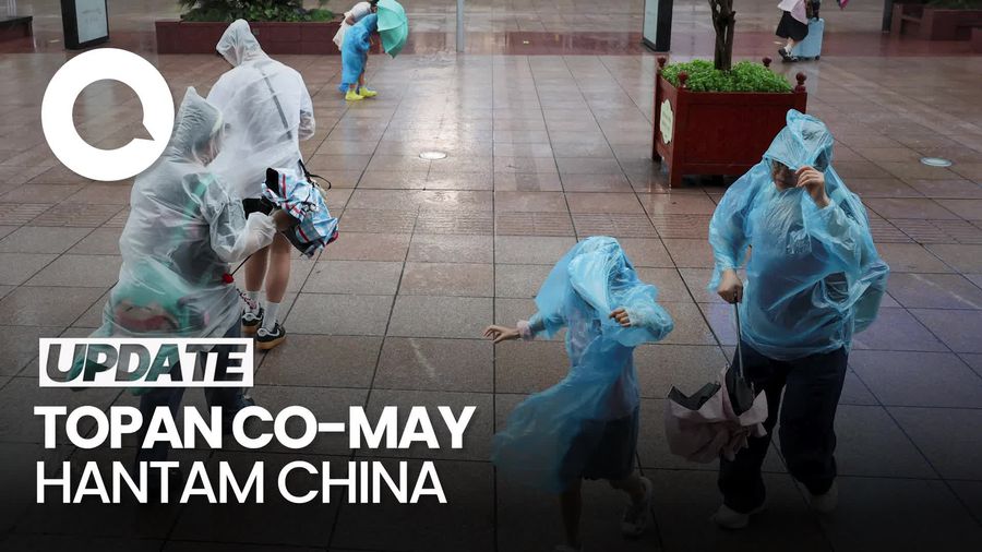 Video: Momen Topan Co-May Hantam China, 280 Ribu Orang Dievakuasi