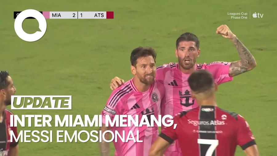 Video Emosional Messi ke Pemain Atlas Usai Inter Miami Menang Dramatis