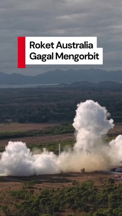 Video: Momen Roket Australia Gagal Mengorbit Setelah Terbang 14 Detik