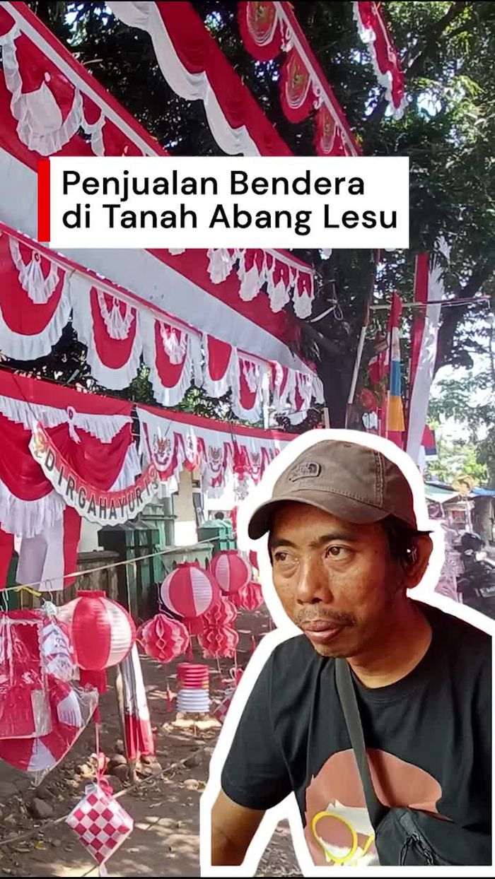 Video Penjualan Bendera di Tanah Abang Lesu, Pedagang: Gegara Toko Online