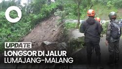 Video: Longsor-Pohon Tumbang Tutup Jalur Lintas Selatan Lumajang-Malang