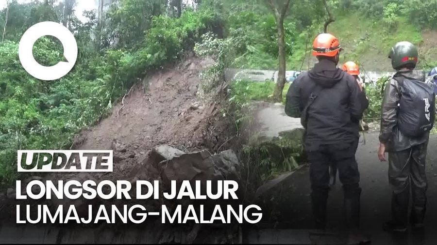 Video: Longsor-Pohon Tumbang Tutup Jalur Lintas Selatan Lumajang-Malang