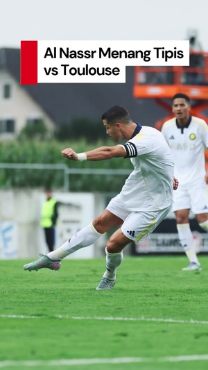 Video: Ronaldo Cetak Gol, Al Nassr Menang 2-1 vs Toulouse