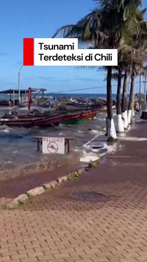 Video: Tsunami Terdeteksi di Chili Buntut Gempa Rusia, Ketinggian 70 Cm