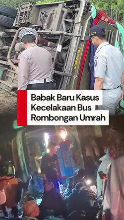 Video: Sopir Bus Kecelakaan Maut Rombongan Umrah Asal Jambi Jadi Tersangka