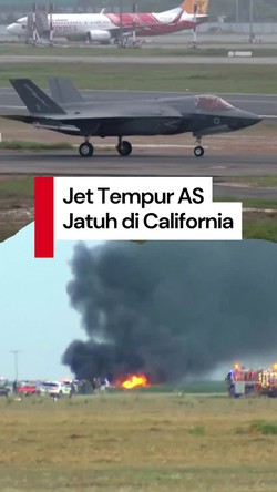 Video: Jet Tempur Siluman F-35 AS Jatuh di California, Pilot Selamat