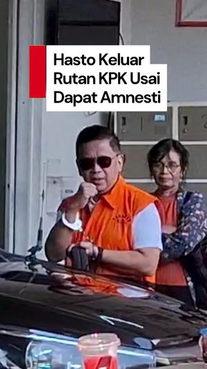 Video Hasto Keluar Rutan Usai Dapat Amnesti, KPK: Berobat