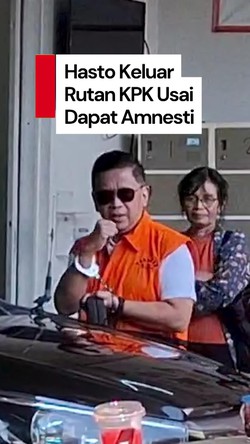 Video Hasto Keluar Rutan Usai Dapat Amnesti, KPK: Berobat