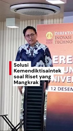 Video: Dirjen Kemendiktisaintek soal Riset di Daerah Banyak yang Mangkrak