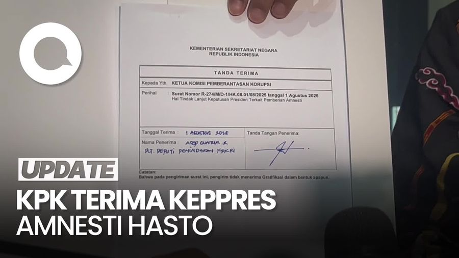 Video: KPK Terima Keppres Amnesti Prabowo untuk Hasto
