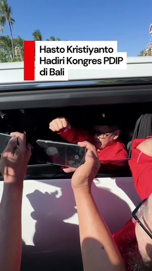 Video Kader Sambut Hasto Kristiyanto di Kongres PDIP: Merdeka Pak Sekjen!