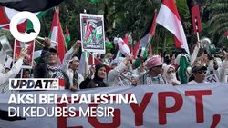 Video: Aksi Bela Palestina di Kedubes Mesir, Desak Perbatasan Rafah Dibuka