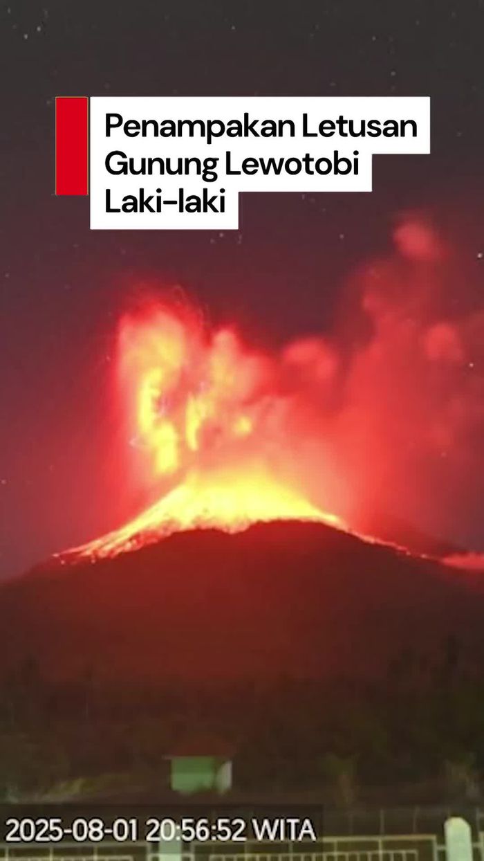 Video: Ngerinya Letusan Gunung Lewotobi Laki-laki Disertai Badai Petir