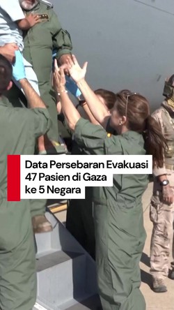 Video Data WHO: 47 Pasien dari Gaza Berhasil Dievakuasi ke 5 Negara Ini