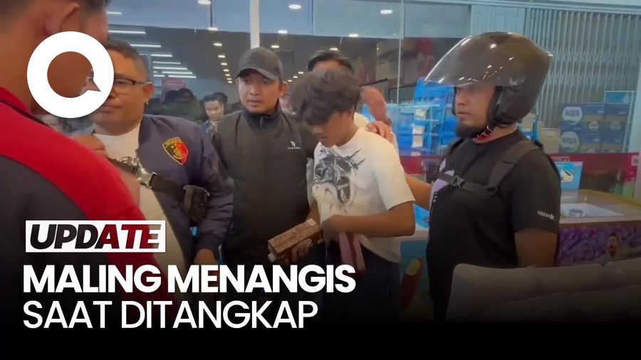 Video: Maling Cokelat-Minuman di Makassar Nangis Saat Ditangkap