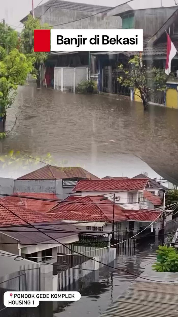 Video Banjir Terjang Lima Perumahan di Bekasi