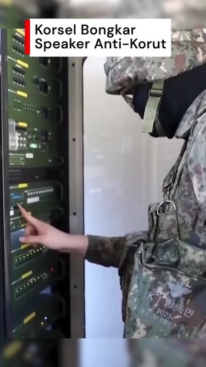 Video Korsel Bongkar Pengeras Suara Anti-Korut di Perbatasan