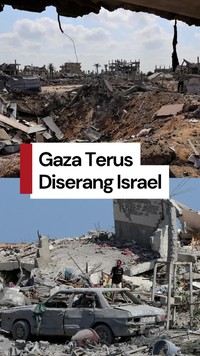Video Sejumlah Ledakan Terjadi di Gaza