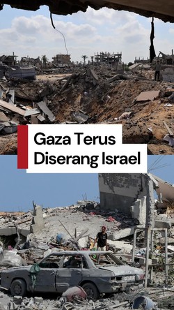 Video Sejumlah Ledakan Terjadi di Gaza