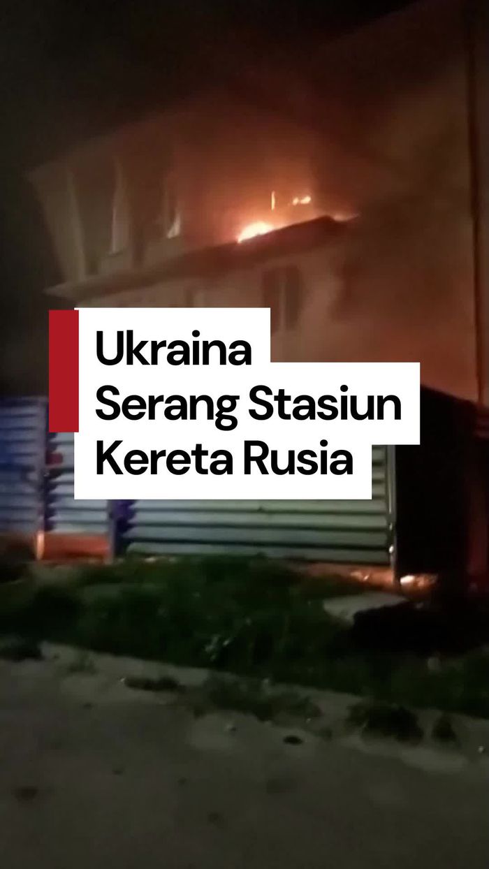 Video: Drone Ukraina Hantam Stasiun Kereta Api Rusia