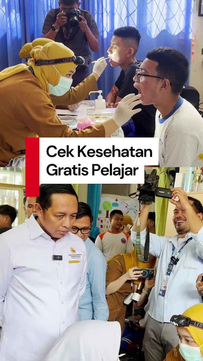 Video Hasan Nasbi Tinjau CKG di SMA 6 Tangsel: Ada yang Darah Tinggi