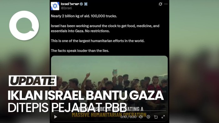 Video Pejabat PBB Tepis Iklan Israel di YouTube soal Beri Bantuan ke Gaza